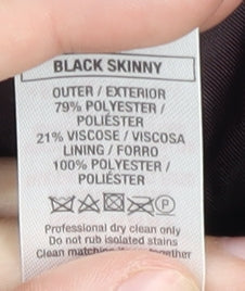 Mens UK Size 38 Topman Regular Black Suit Jacket