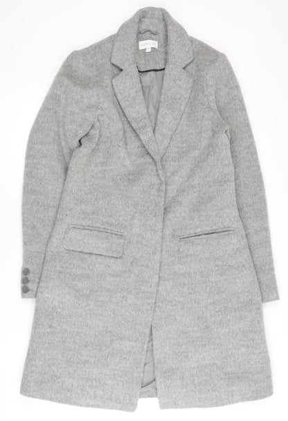 Apricot Women's Grey Mid-Length Overcoat, Size 10