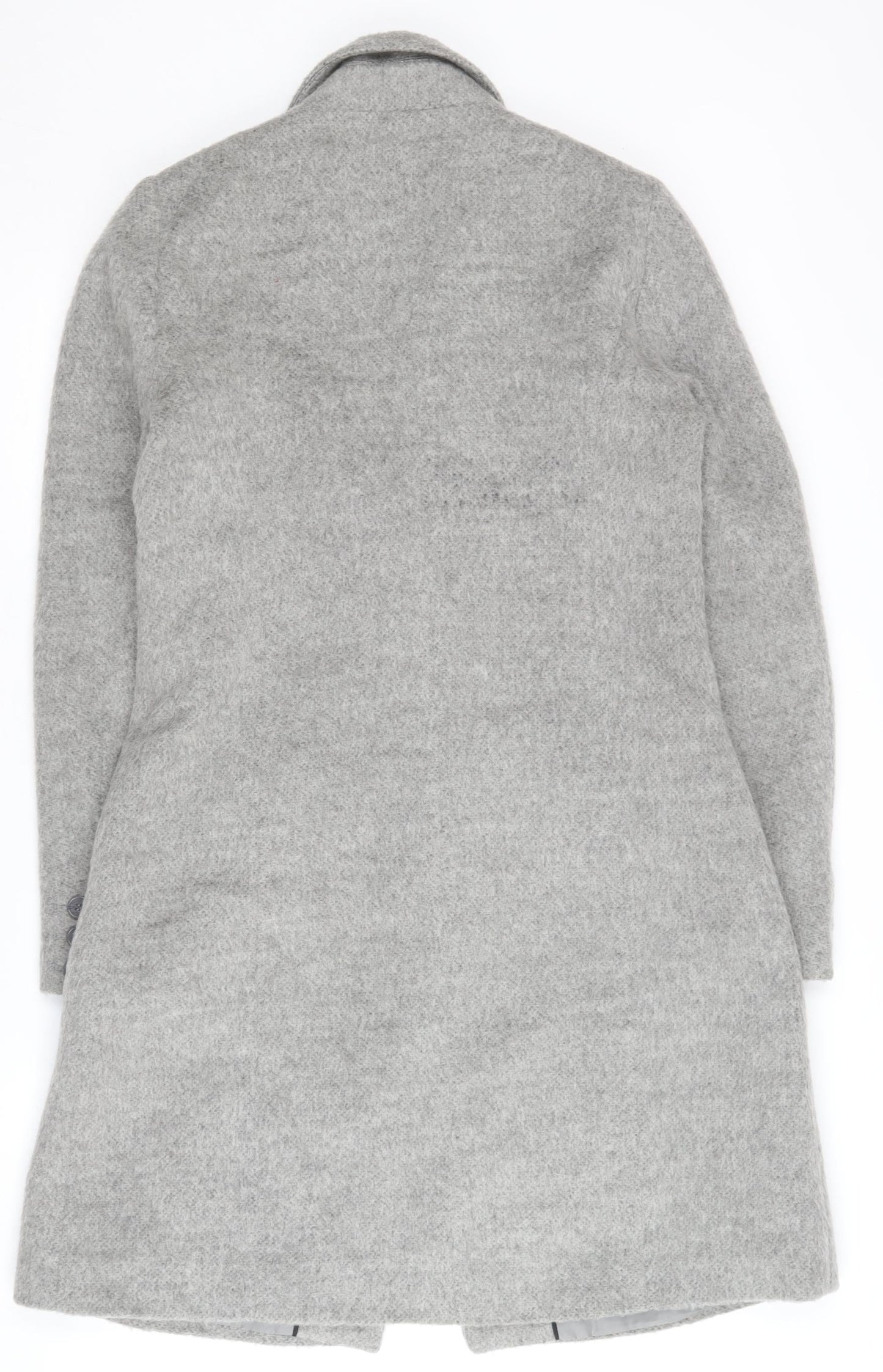 Apricot Women's Grey Mid-Length Overcoat, Size 10