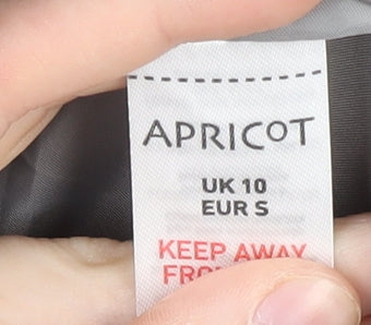 Apricot Women's Grey Mid-Length Overcoat, Size 10