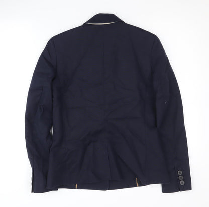 Womens UK Size 8 MNG Regular Blue Blazer