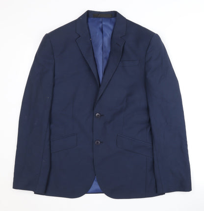 Mens UK Size 36 Marks and Spencer Regular Blue Suit Jacket
