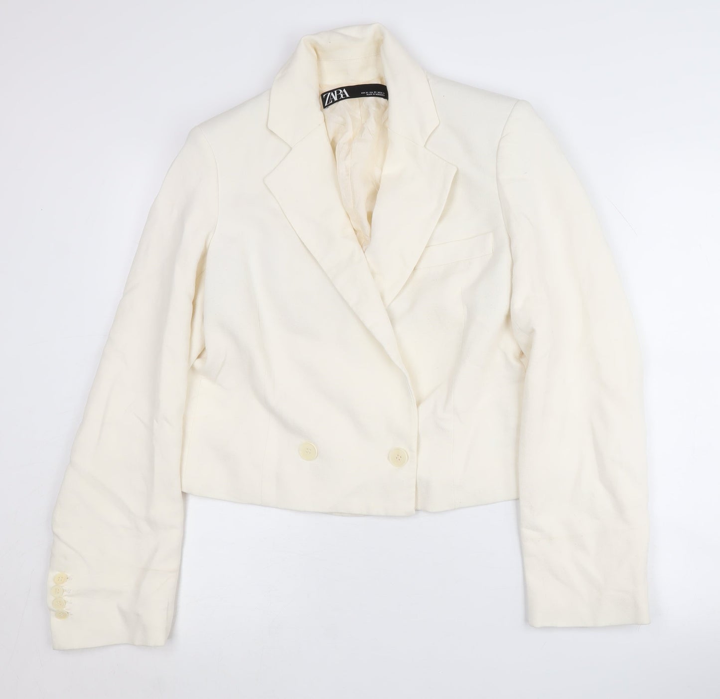 Zara Women’s Ivory Double-Breasted Blazer XS