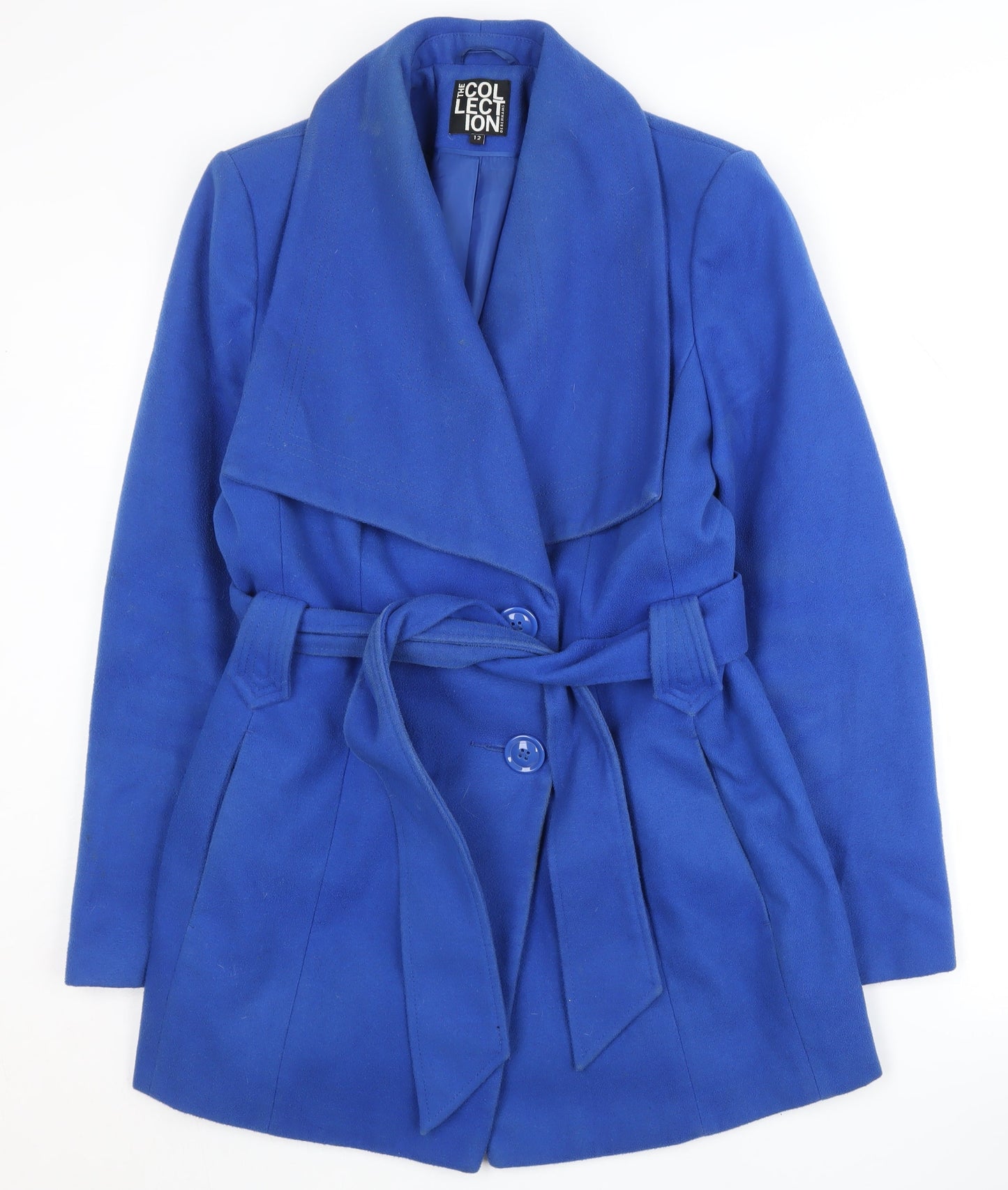 Womens UK Size 12 The Collection Blue Trench Coat