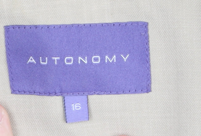 Autonomy Women's Beige Suit Jacket Size 16