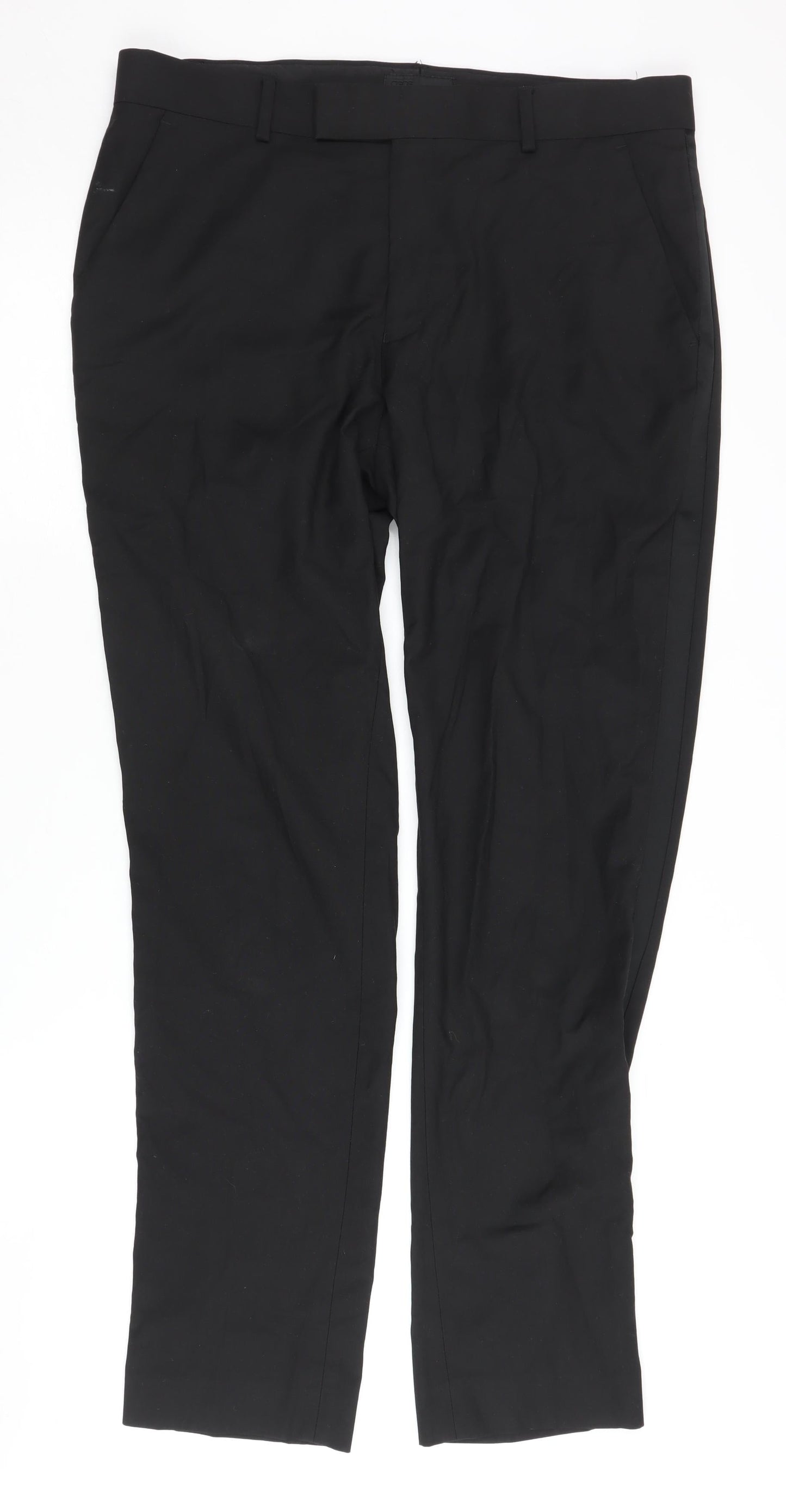 ASOS Men's Black Trousers, Size 34, Straight Leg