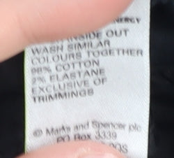 Womens UK Size 8 Marks and Spencer   Black Trousers