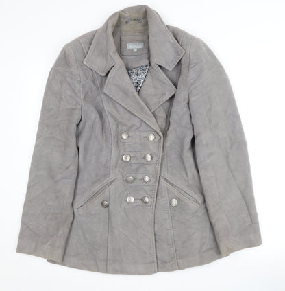 Womens UK Size 12 Per Una Grey Military Jacket
