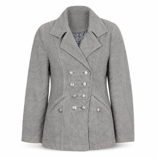 Womens UK Size 12 Per Una Grey Military Jacket