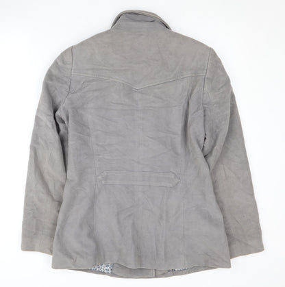 Womens UK Size 12 Per Una Grey Military Jacket