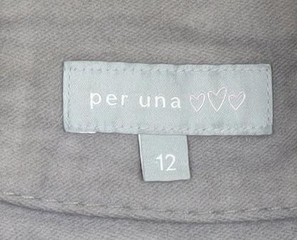Womens UK Size 12 Per Una Grey Military Jacket