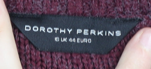 Dorothy Perkins Women's Red Jumper Dress Size 16