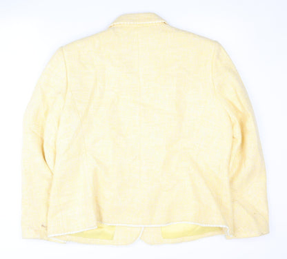 Windsmoor Women's Yellow Blazer, Size 16, Woven, Lined, Good Condition
