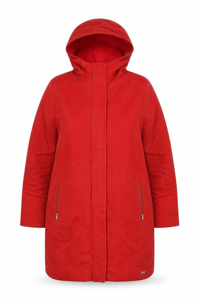 Womens UK Size 16 White Stuff Red Parka Coat