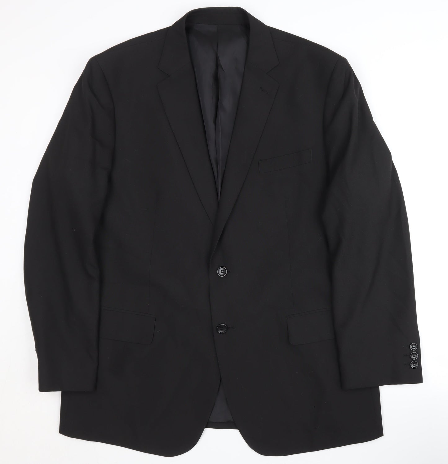 Mens UK Size 46 BHS Regular Black Suit Jacket