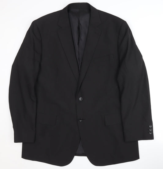 Mens UK Size 46 BHS Regular Black Suit Jacket