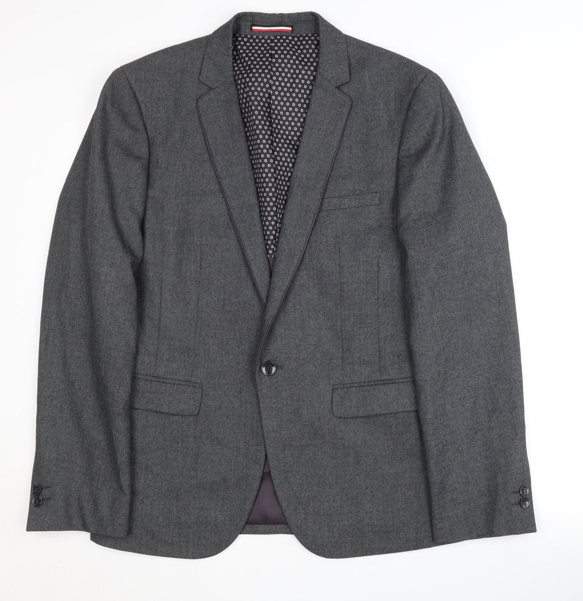 Mens UK Size 38 Ventuno 21 Regular Grey Suit Jacket