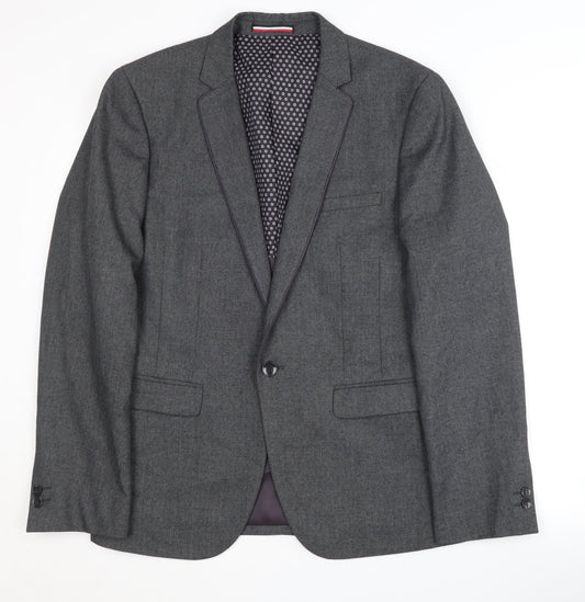Mens UK Size 38 Ventuno 21 Regular Grey Suit Jacket