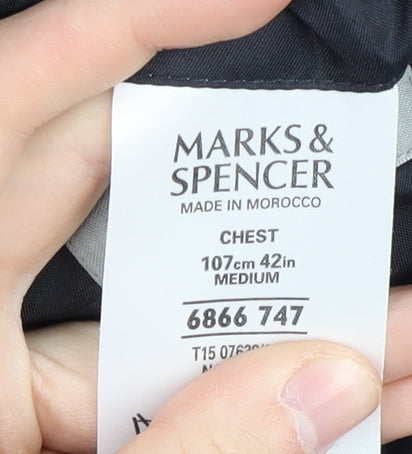 Mens UK Size 42 Marks and Spencer Regular Blue Suit Jacket