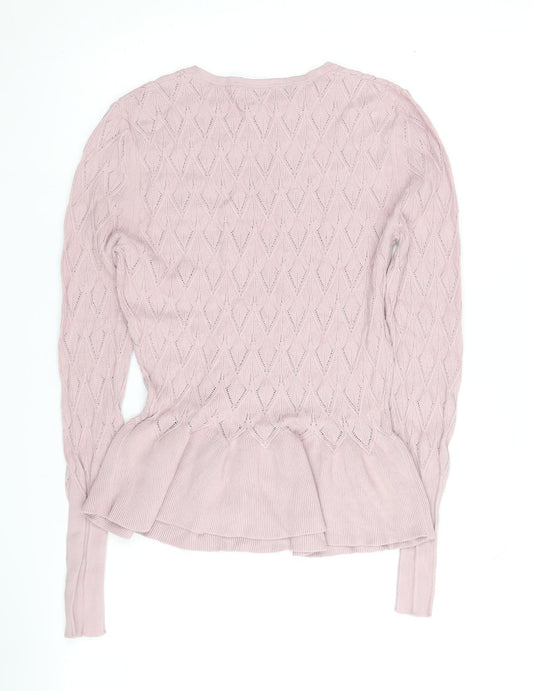 Edina Ronay Women's Pink Knit Pullover Jumper M