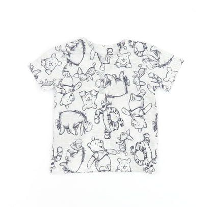 Disney Baby Unisex T-Shirt 3-6 Months White Cartoon