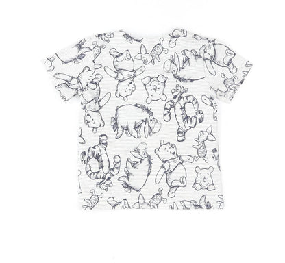 Disney Baby Unisex T-Shirt 3-6 Months White Cartoon