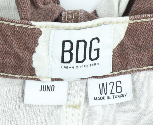 BDG Women’s Brown Camouflage Straight Jeans Size 26