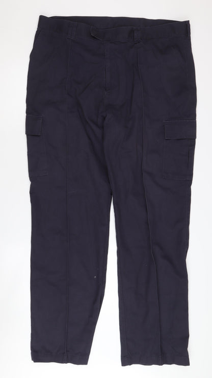 Mens UK Size 42T Benchmark  Cargo Black Trousers