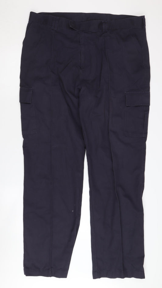 Mens UK Size 42T Benchmark  Cargo Black Trousers