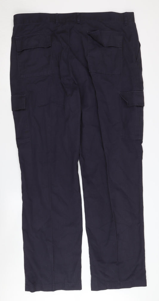 Mens UK Size 42T Benchmark  Cargo Black Trousers