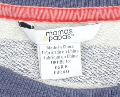 Mamas & Papas Women's Blue Striped T-Shirt Dress Size 12