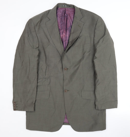 Mens UK Size 40 Ted Baker Regular Grey Suit Jacket