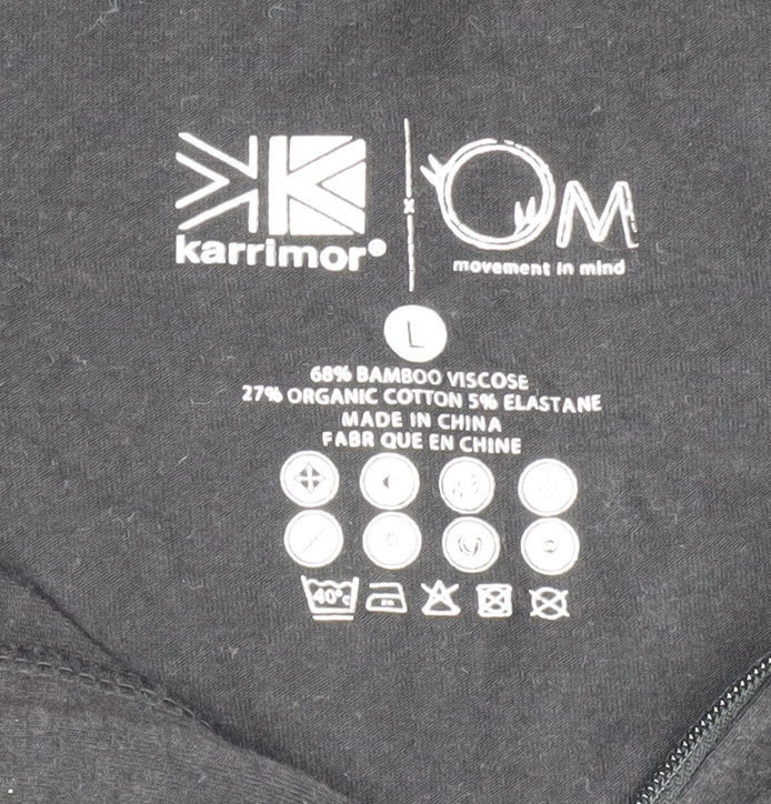 Karrimor Men's Black Track Jacket L, 1/4 Zip, Activewear