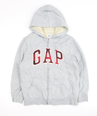 GAP Kids Boys Grey Full Zip Hoodie L