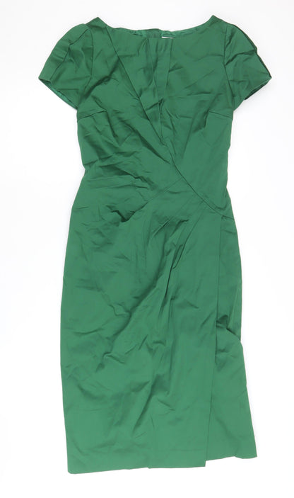 Jasper Conran Women's Green Sheath Dress Size 8