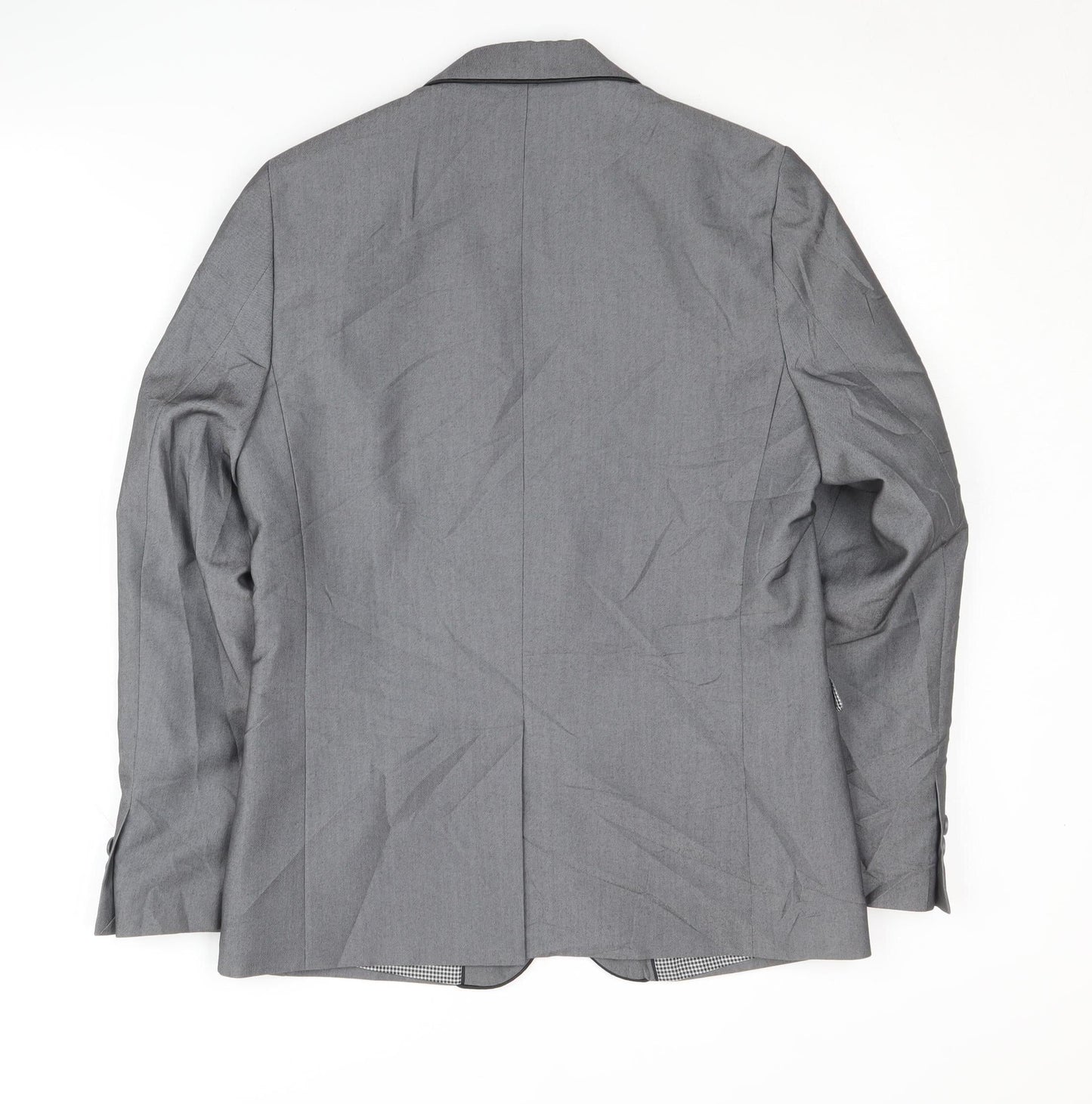 Next Boys Grey Suit Jacket, 12 Years, Formal Gingham