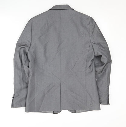 Next Boys Grey Suit Jacket, 12 Years, Formal Gingham