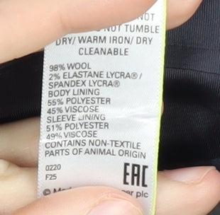 Mens UK Size 40 Marks and Spencer Regular Blue Suit Jacket