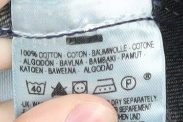 Levi's Men's Blue Straight Jeans Size 34x32 Distressed Look