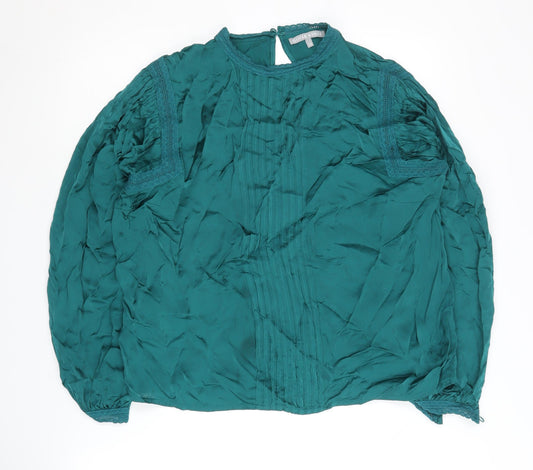 Womens UK Size 12 Oliver Bonas Green Basic Blouse