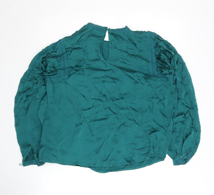 Womens UK Size 12 Oliver Bonas Green Basic Blouse
