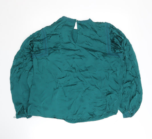 Womens UK Size 12 Oliver Bonas Green Basic Blouse