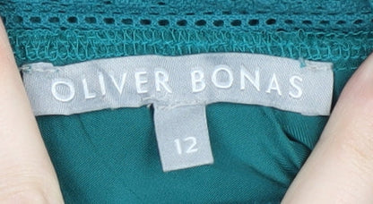 Womens UK Size 12 Oliver Bonas Green Basic Blouse
