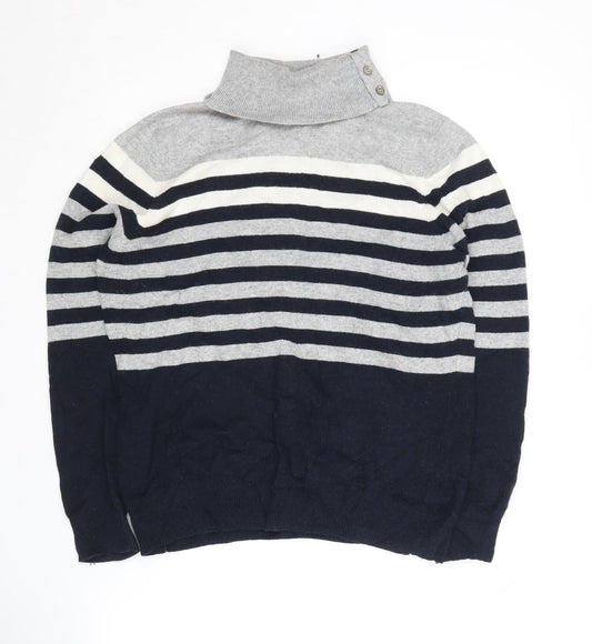 CC Women's Multicoloured Striped Pullover Jumper L