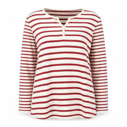 Womens UK Size L Isle Essentials Red Henley Jumper