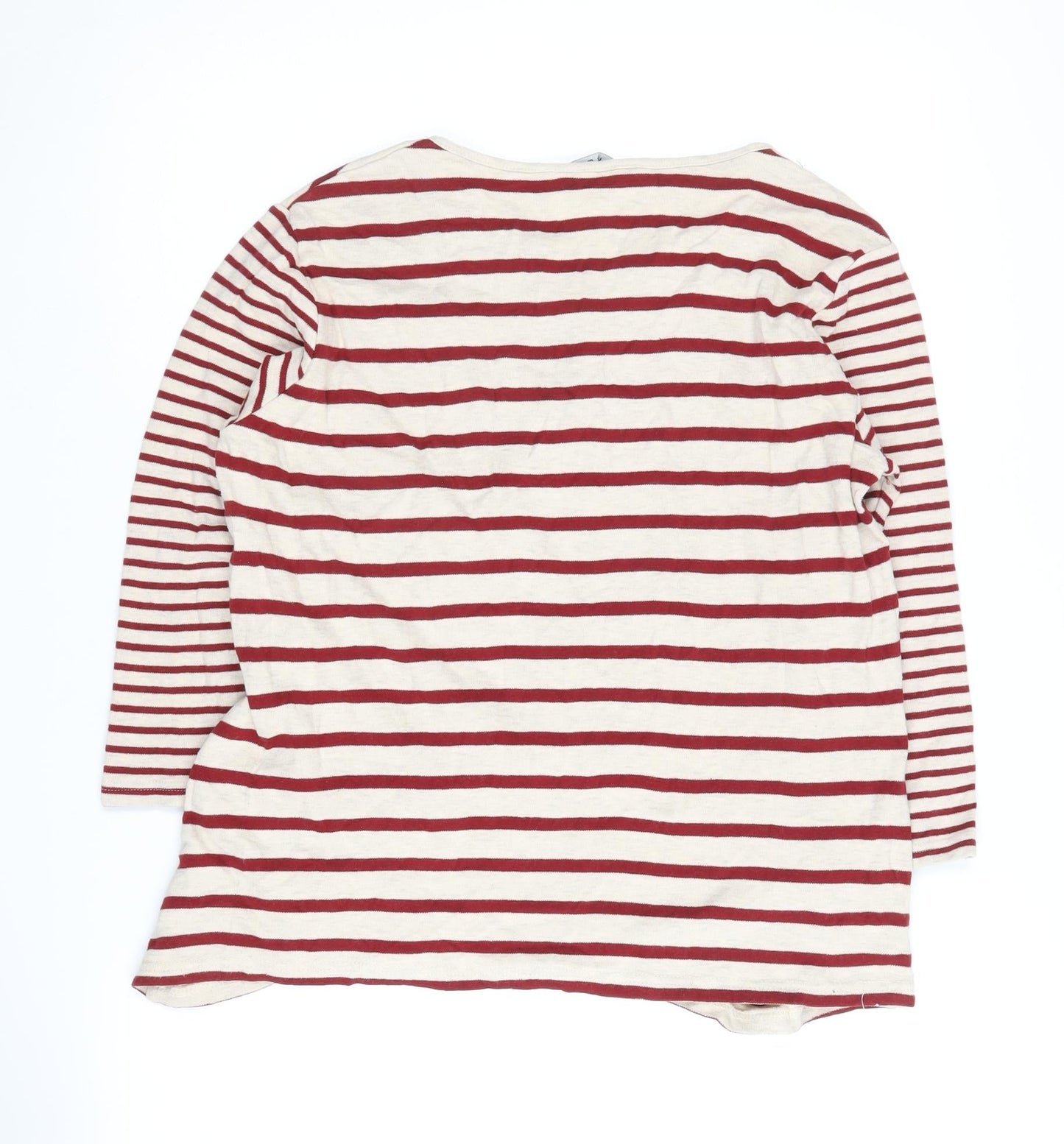 Womens UK Size L Isle Essentials Red Henley Jumper
