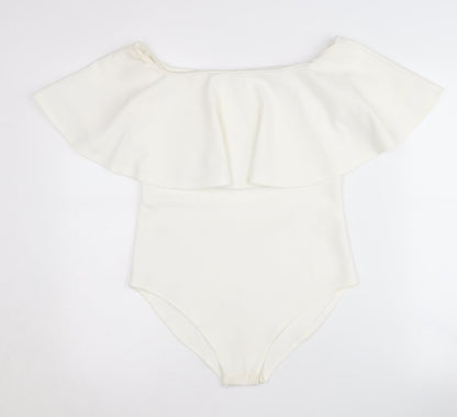 Quiz Women's Ivory Off Shoulder Bodysuit Size 12