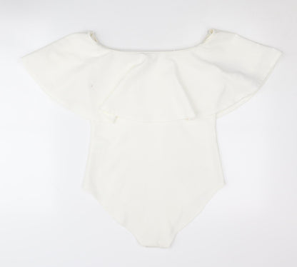 Quiz Women's Ivory Off Shoulder Bodysuit Size 12