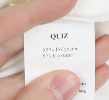 Quiz Women's Ivory Off Shoulder Bodysuit Size 12