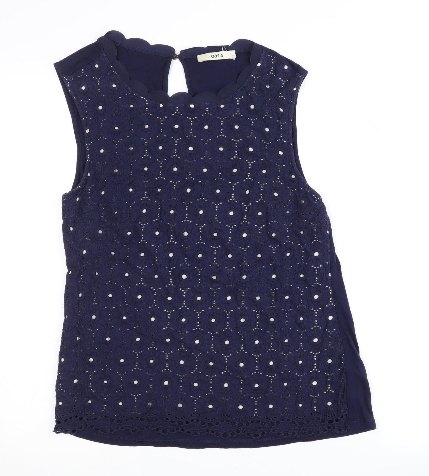 Womens UK Size M Oasis Blue Basic Blouse